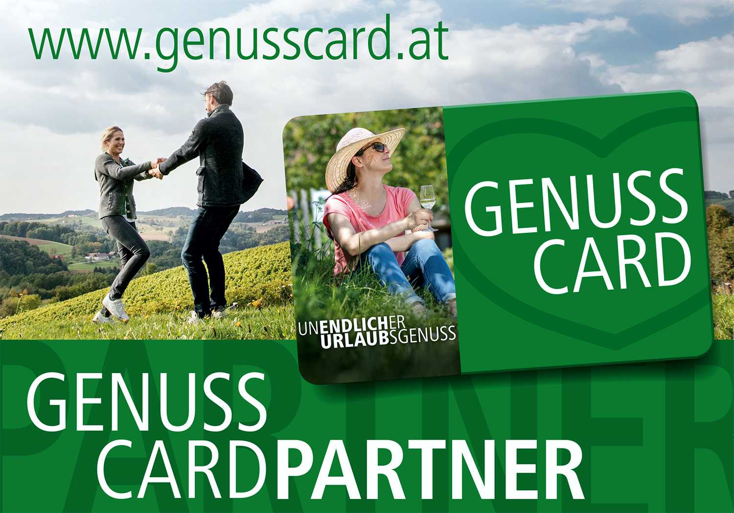 Aufkleber GenussCard Partner web